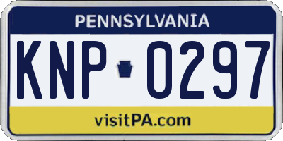 PA license plate KNP0297