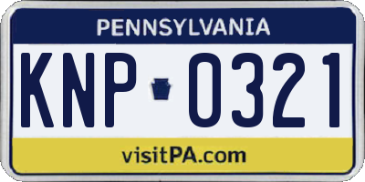 PA license plate KNP0321