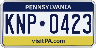 PA license plate KNP0423