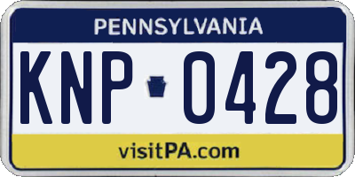 PA license plate KNP0428