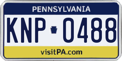 PA license plate KNP0488