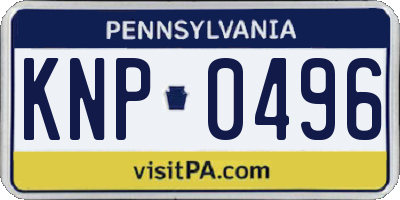 PA license plate KNP0496
