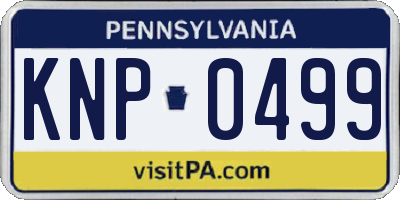 PA license plate KNP0499