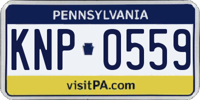 PA license plate KNP0559