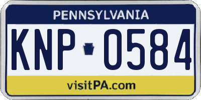 PA license plate KNP0584