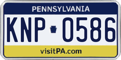 PA license plate KNP0586