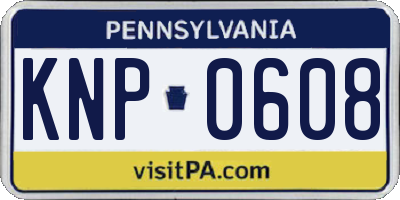 PA license plate KNP0608