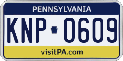 PA license plate KNP0609