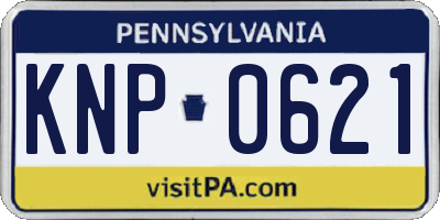 PA license plate KNP0621