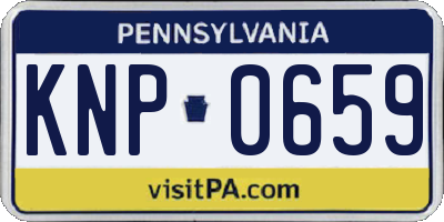 PA license plate KNP0659