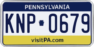 PA license plate KNP0679