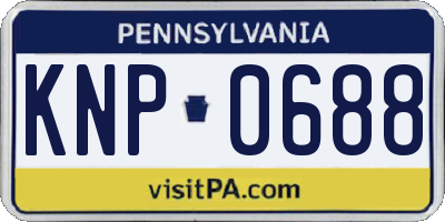PA license plate KNP0688