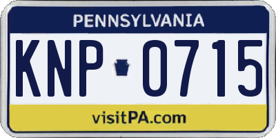 PA license plate KNP0715