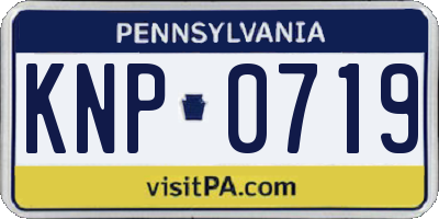 PA license plate KNP0719