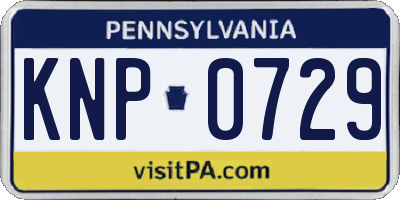 PA license plate KNP0729
