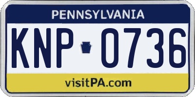 PA license plate KNP0736