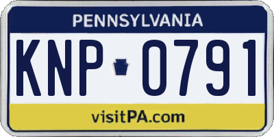 PA license plate KNP0791