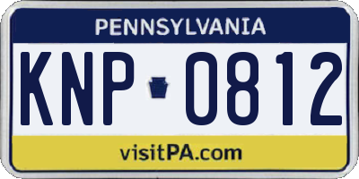 PA license plate KNP0812