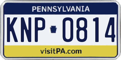 PA license plate KNP0814