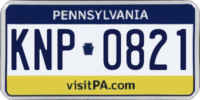 PA license plate KNP0821
