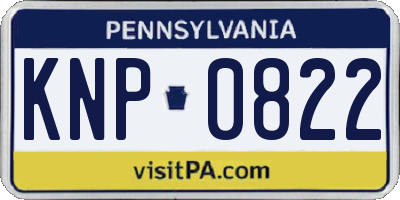 PA license plate KNP0822