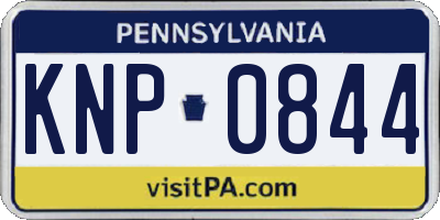PA license plate KNP0844