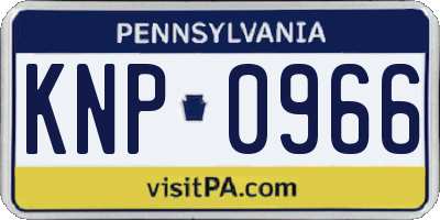 PA license plate KNP0966