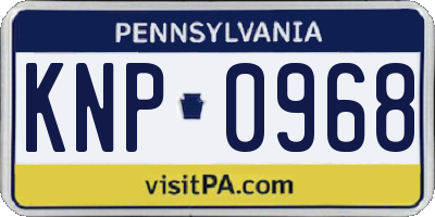 PA license plate KNP0968