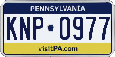 PA license plate KNP0977