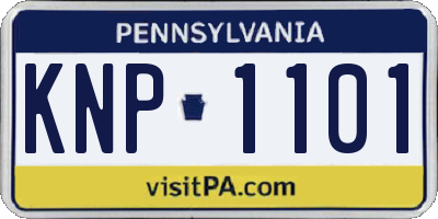 PA license plate KNP1101