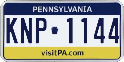 PA license plate KNP1144