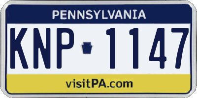 PA license plate KNP1147