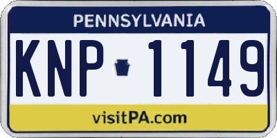 PA license plate KNP1149