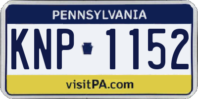 PA license plate KNP1152