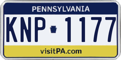 PA license plate KNP1177