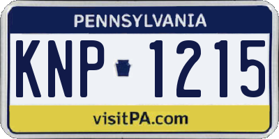 PA license plate KNP1215