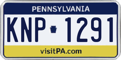 PA license plate KNP1291