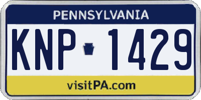 PA license plate KNP1429