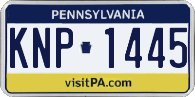 PA license plate KNP1445