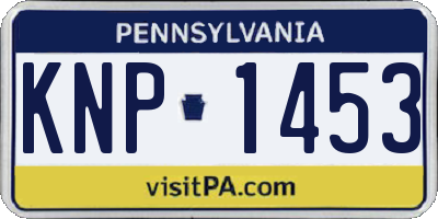 PA license plate KNP1453