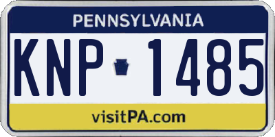 PA license plate KNP1485