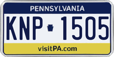 PA license plate KNP1505