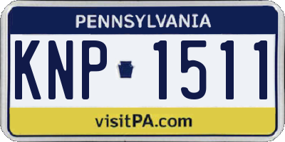 PA license plate KNP1511