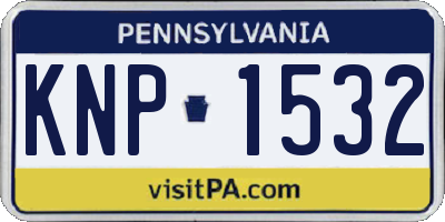 PA license plate KNP1532