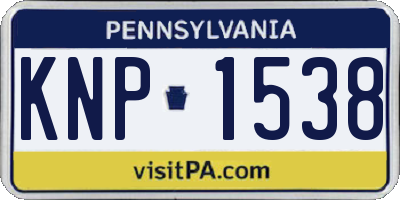 PA license plate KNP1538
