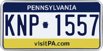 PA license plate KNP1557