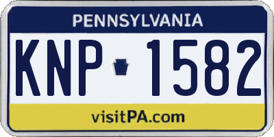 PA license plate KNP1582