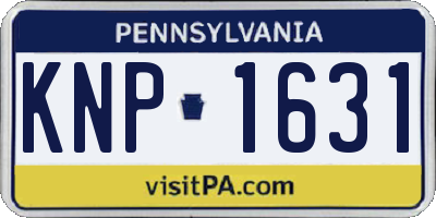 PA license plate KNP1631