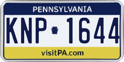 PA license plate KNP1644