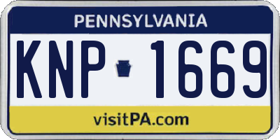 PA license plate KNP1669